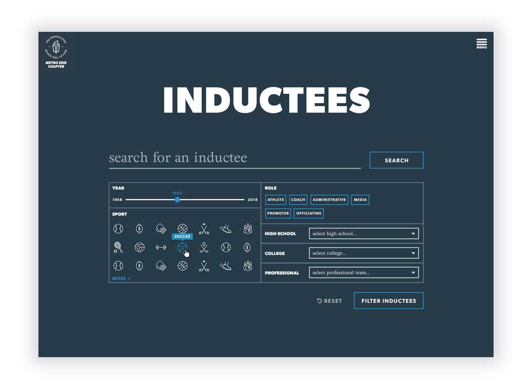 Searchable member database custom graphic