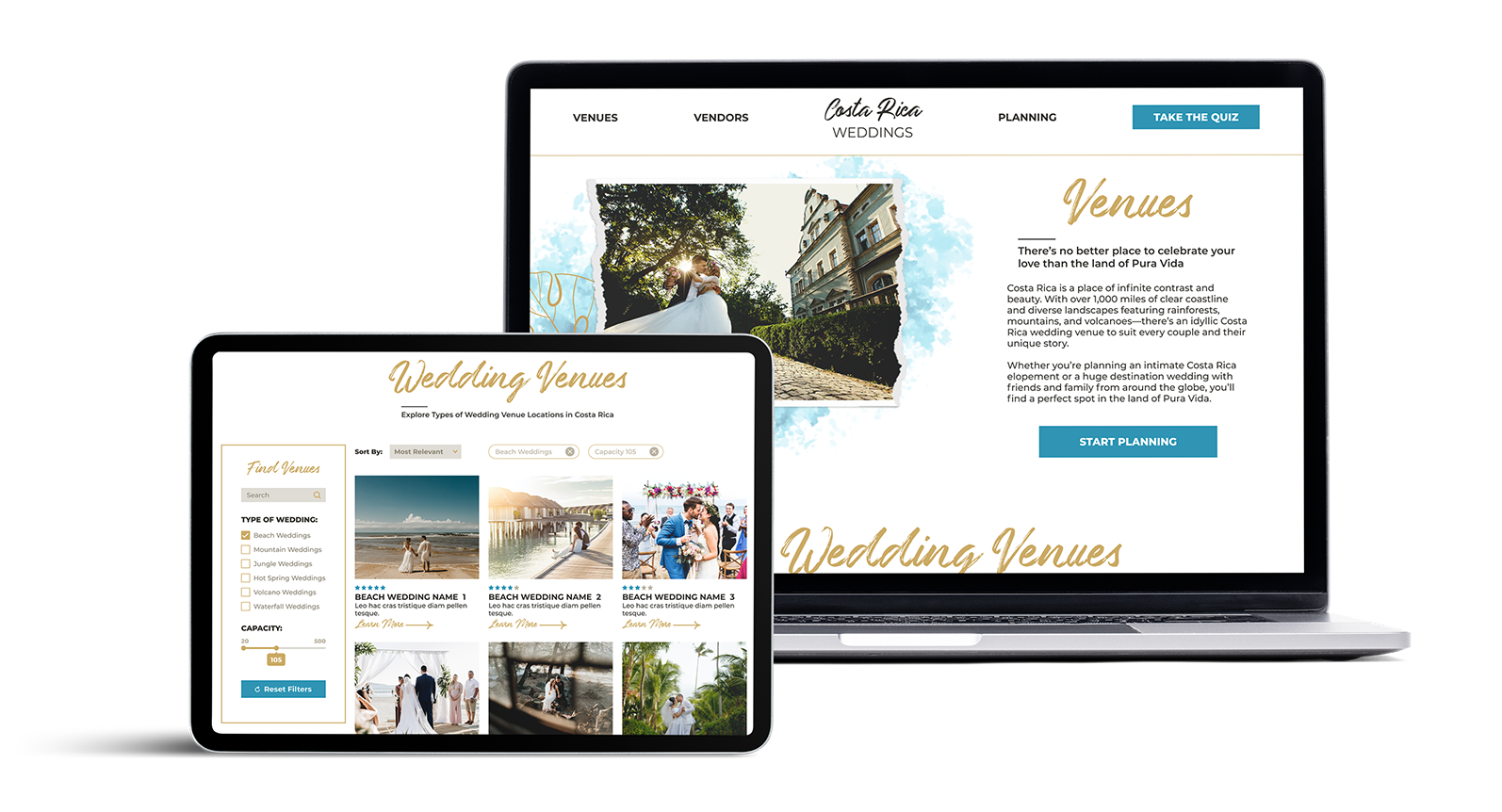 Hospitality website design